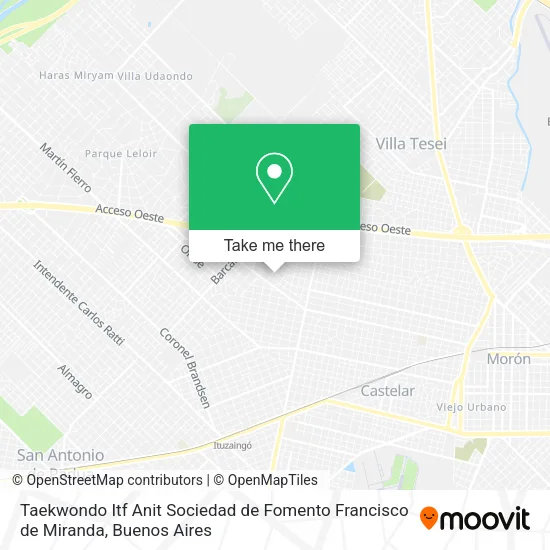 Taekwondo Itf Anit Sociedad de Fomento Francisco de Miranda map