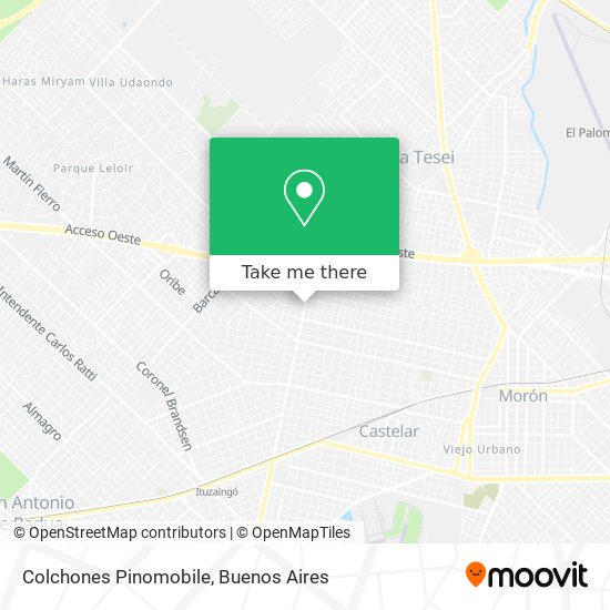 Colchones Pinomobile map