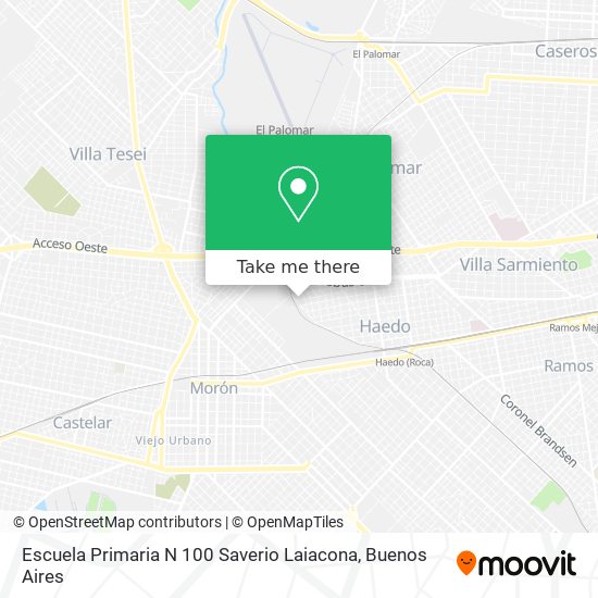 Mapa de Escuela Primaria N 100 Saverio Laiacona