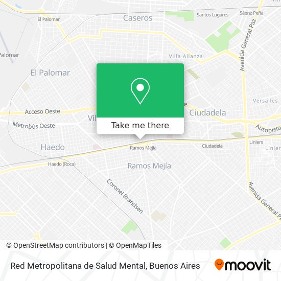 Red Metropolitana de Salud Mental map