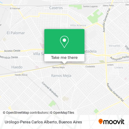 Mapa de Urólogo-Perea Carlos Alberto