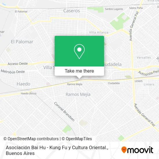 Mapa de Asociación Bai Hu - Kung Fu y Cultura Oriental.