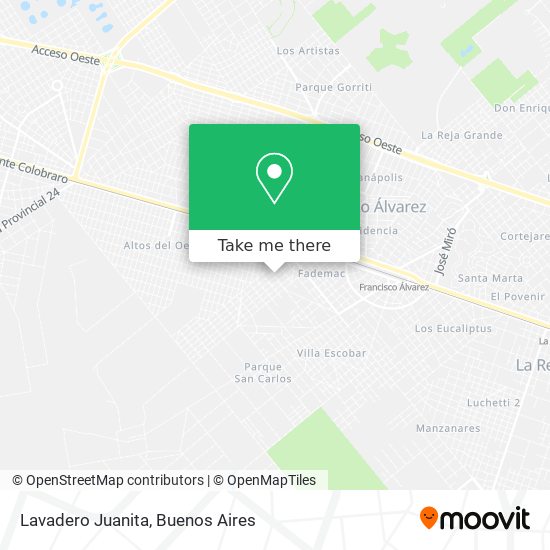 Lavadero Juanita map