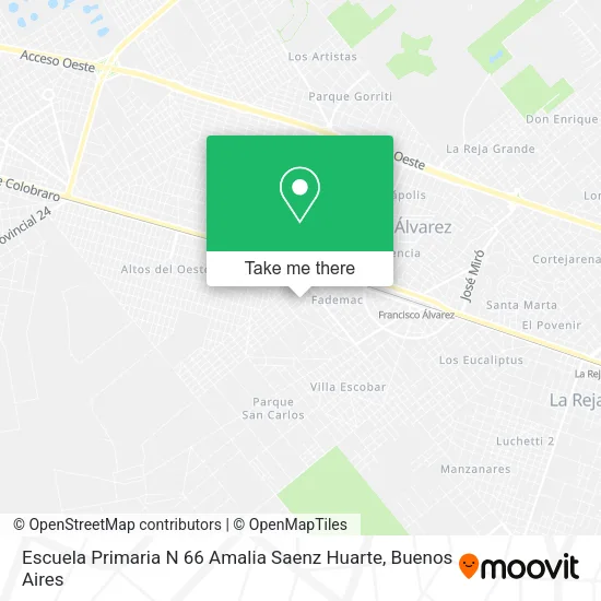 Escuela Primaria N 66 Amalia Saenz Huarte map