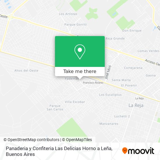 Panaderia y Confiteria Las Delicias Horno a Leña map