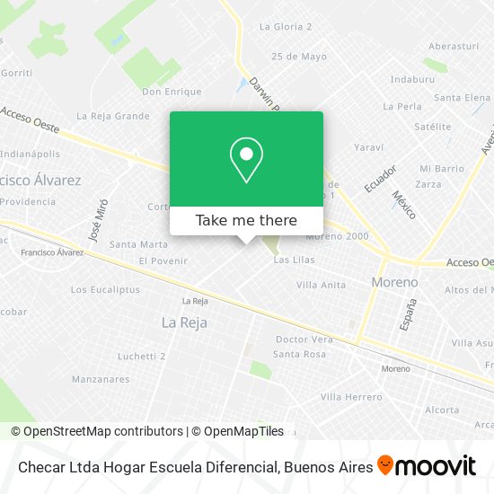 Mapa de Checar Ltda Hogar Escuela Diferencial