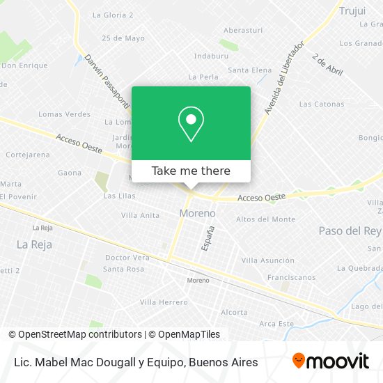 Lic. Mabel Mac Dougall y Equipo map