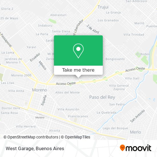 West Garage map