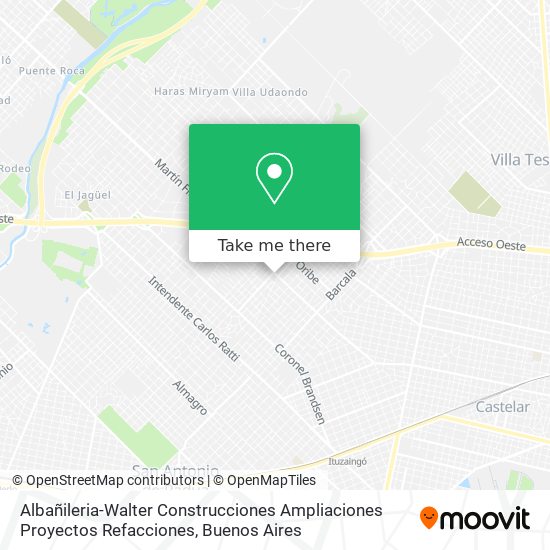 Mapa de Albañileria-Walter Construcciones Ampliaciones Proyectos Refacciones