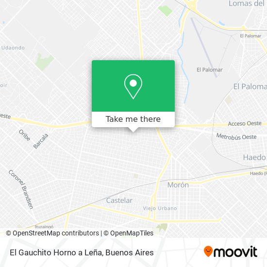 El Gauchito Horno a Leña map