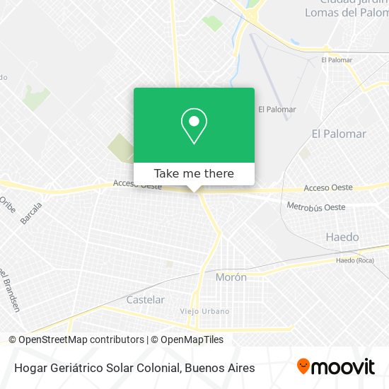 Mapa de Hogar Geriátrico Solar Colonial