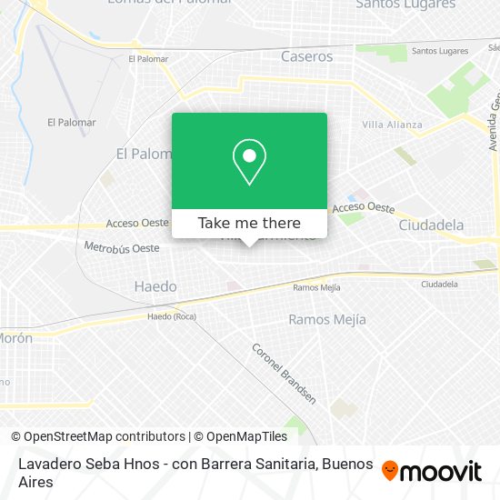 Lavadero Seba Hnos - con Barrera Sanitaria map