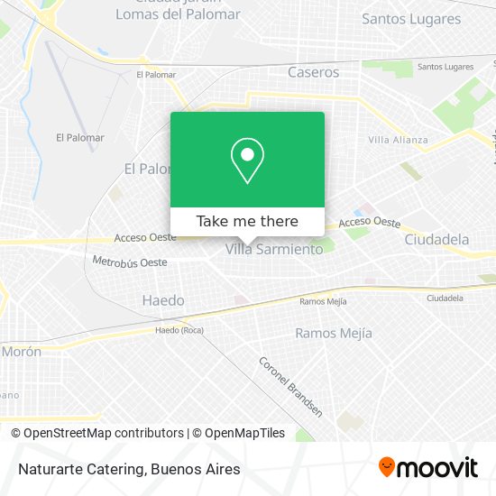 Naturarte Catering map