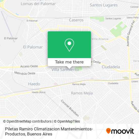 Piletas Ramiro Climatizacion Mantenimientos-Productos map