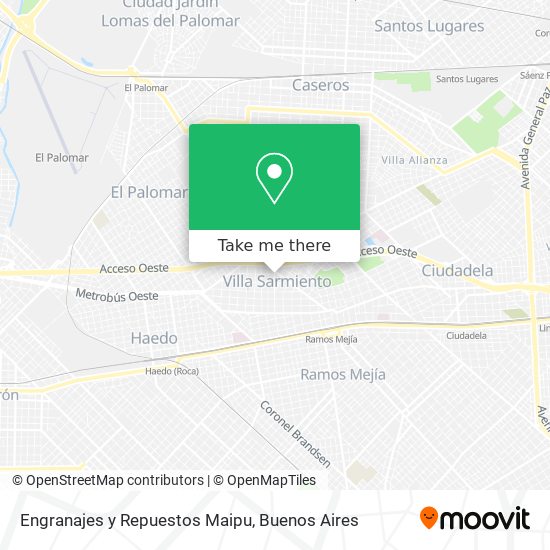 Engranajes y Repuestos Maipu map