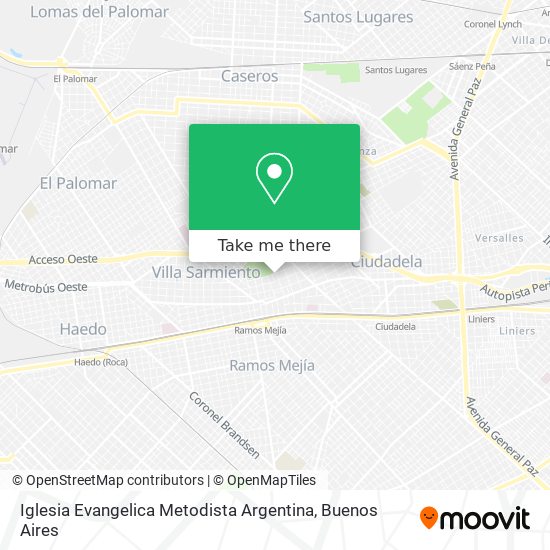 Mapa de Iglesia Evangelica Metodista Argentina