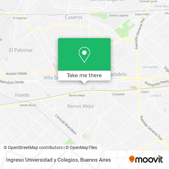 Ingreso Universidad y Colegios map