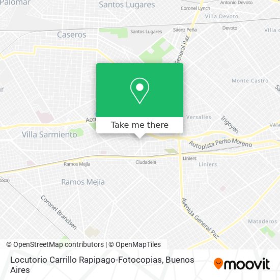 Locutorio Carrillo Rapipago-Fotocopias map