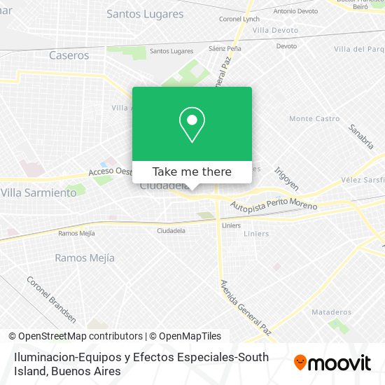 Iluminacion-Equipos y Efectos Especiales-South Island map