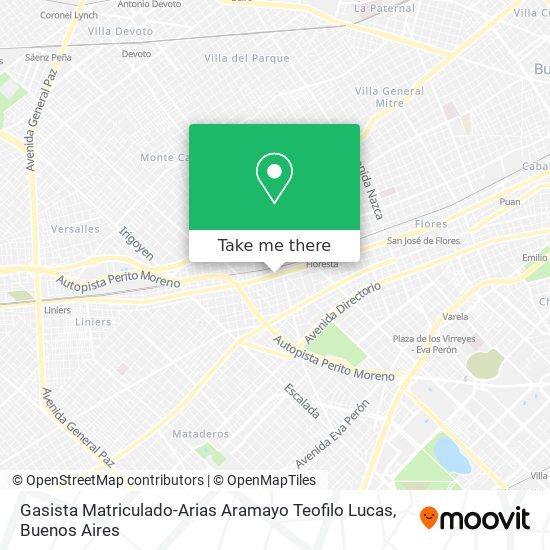 Gasista Matriculado-Arias Aramayo Teofilo Lucas map