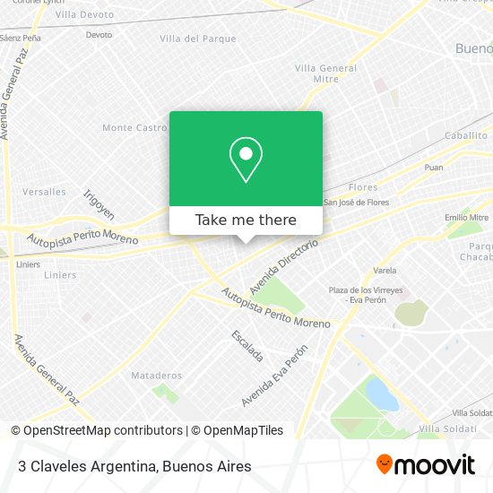 3 Claveles Argentina map