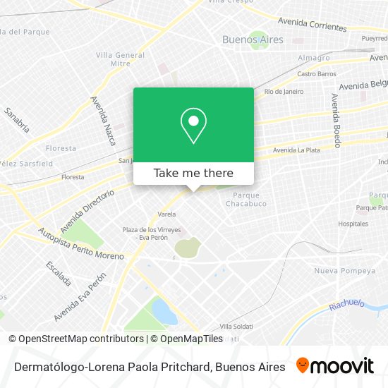 Dermatólogo-Lorena Paola Pritchard map