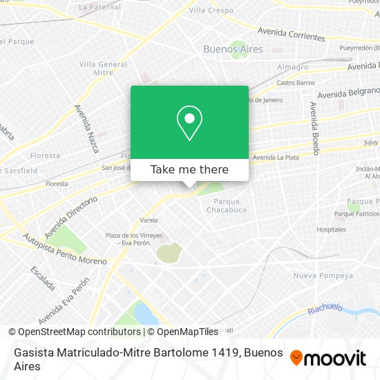 Gasista Matriculado-Mitre Bartolome 1419 map