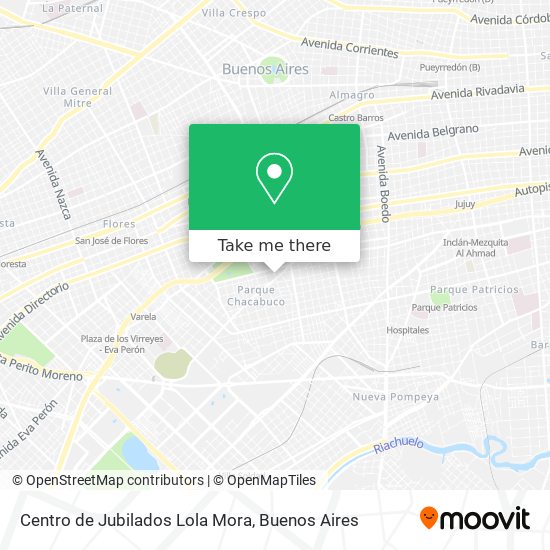 Centro de Jubilados Lola Mora map