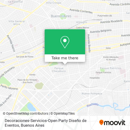 Mapa de Decoraciones-Servicios-Open Party Diseño de Eventos