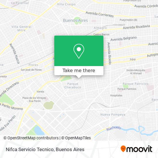 Mapa de Nifca Servicio Tecnico