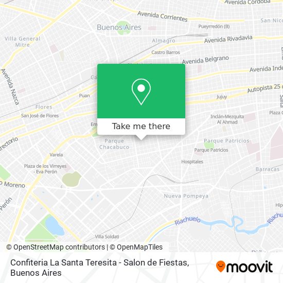 Mapa de Confiteria La Santa Teresita - Salon de Fiestas