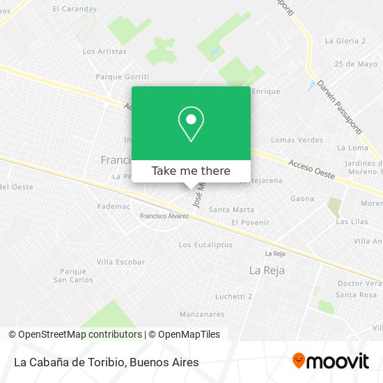 Mapa de La Cabaña de Toribio