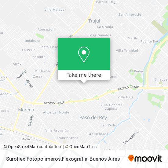 Mapa de Suroflex-Fotopolimeros,Flexografía