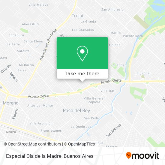 Mapa de Especial Día de la Madre