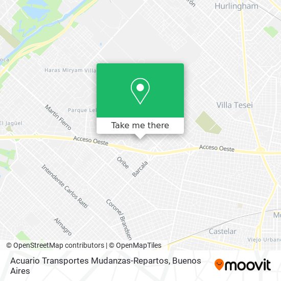 Mapa de Acuario Transportes Mudanzas-Repartos
