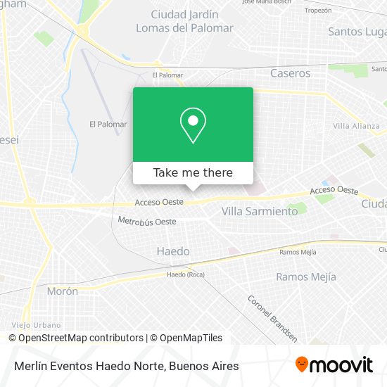 Merlín Eventos Haedo Norte map