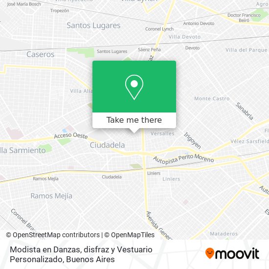 Modista en Danzas, disfraz y Vestuario Personalizado map
