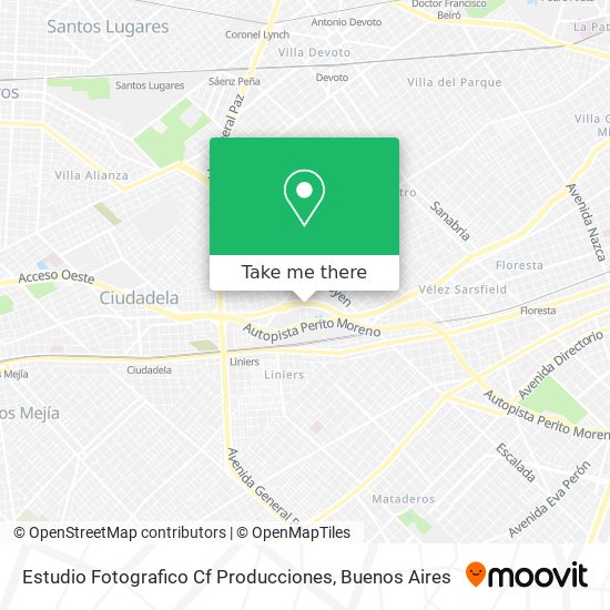 Mapa de Estudio Fotografico Cf Producciones