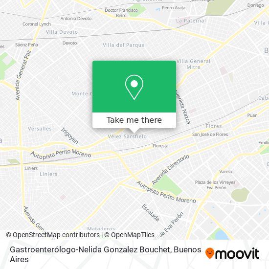 Gastroenterólogo-Nelida Gonzalez Bouchet map