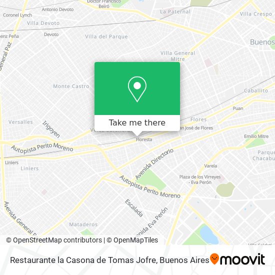 Restaurante la Casona de Tomas Jofre map