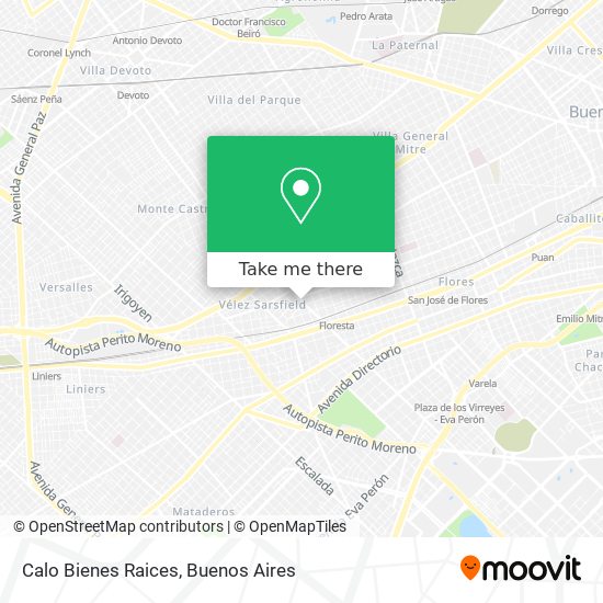 Calo Bienes Raices map
