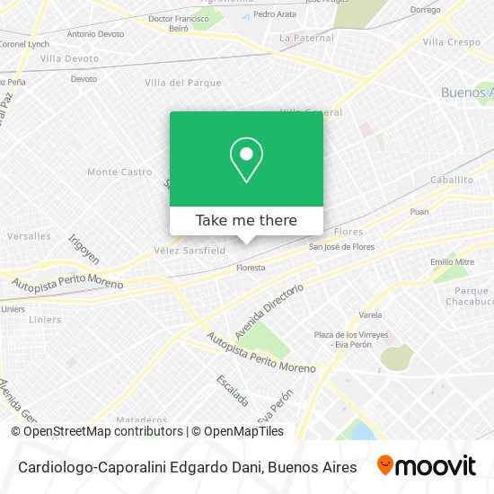 Mapa de Cardiologo-Caporalini Edgardo Dani