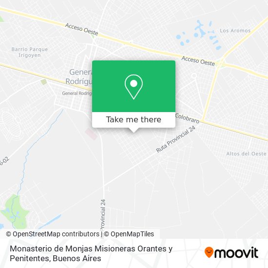 Monasterio de Monjas Misioneras Orantes y Penitentes map