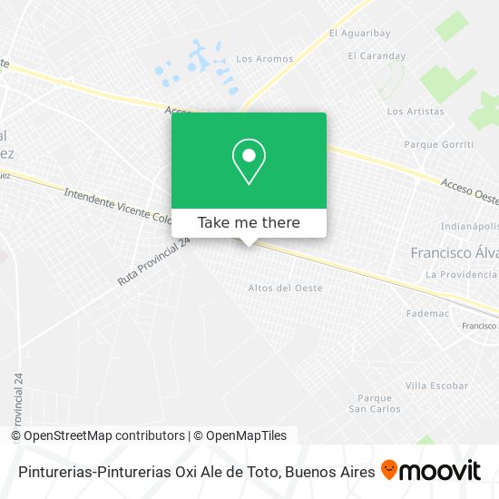Pinturerias-Pinturerias Oxi Ale de Toto map