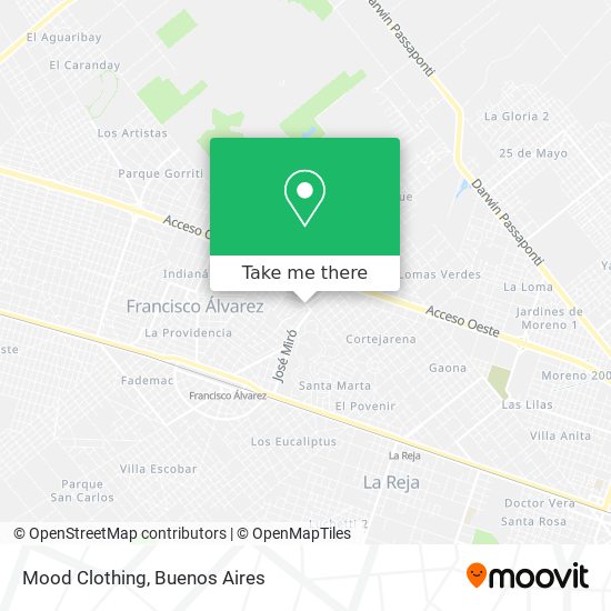 Mapa de Mood Clothing