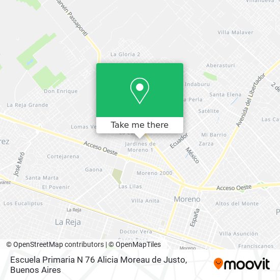 Escuela Primaria N 76 Alicia Moreau de Justo map