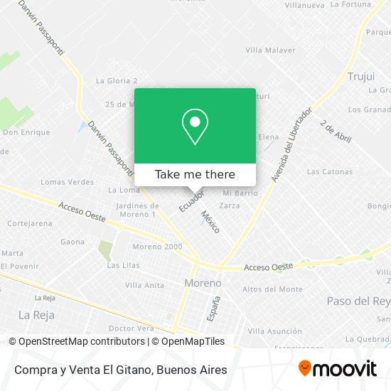 Compra y Venta El Gitano map