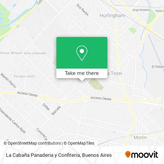 Mapa de La Cabaña Panaderia y Confiteria