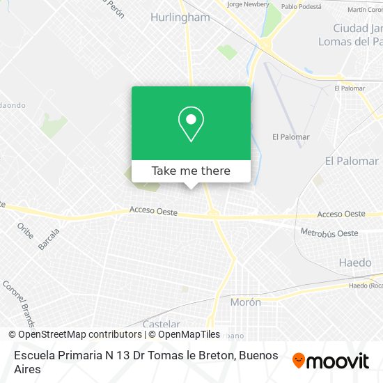 Mapa de Escuela Primaria N 13 Dr Tomas le Breton