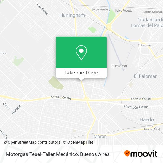 Mapa de Motorgas Tesei-Taller Mecánico